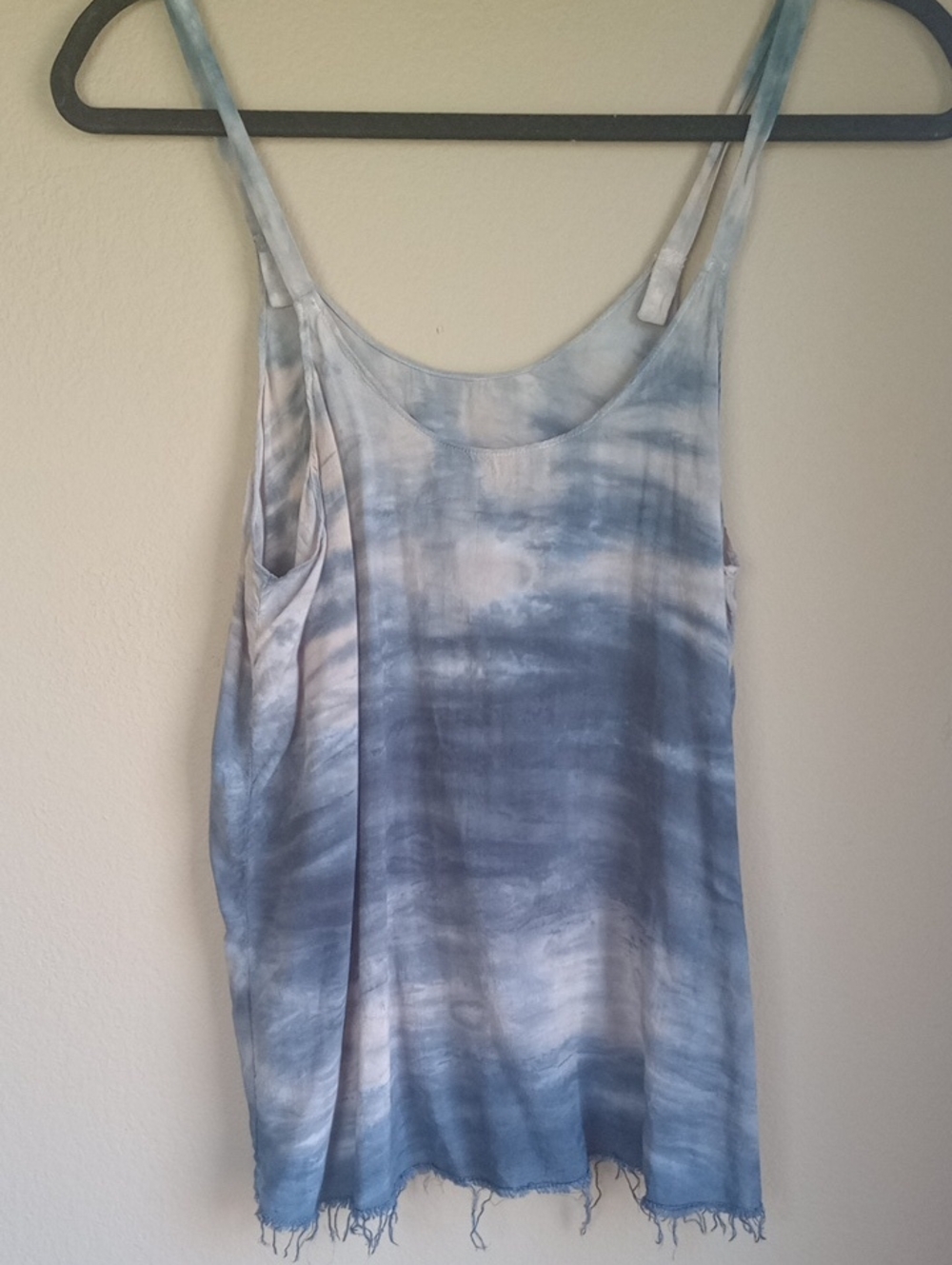 Raquel Allegra Tye Dye Tank Top Raw Hem Light Weight Cotton Size S